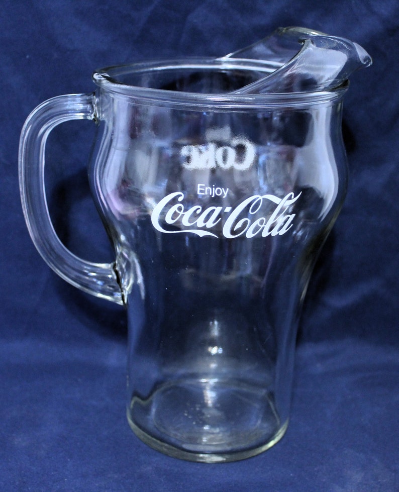 Coca-cola Pitcher With 6-ounce Coca-cola Glasses - Etsy