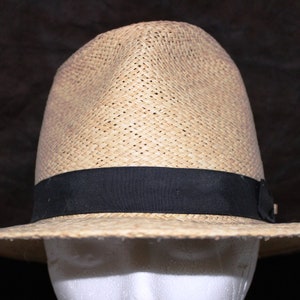 Vintage Genuine Panama Straw Hat Made by Bailey Made in USA