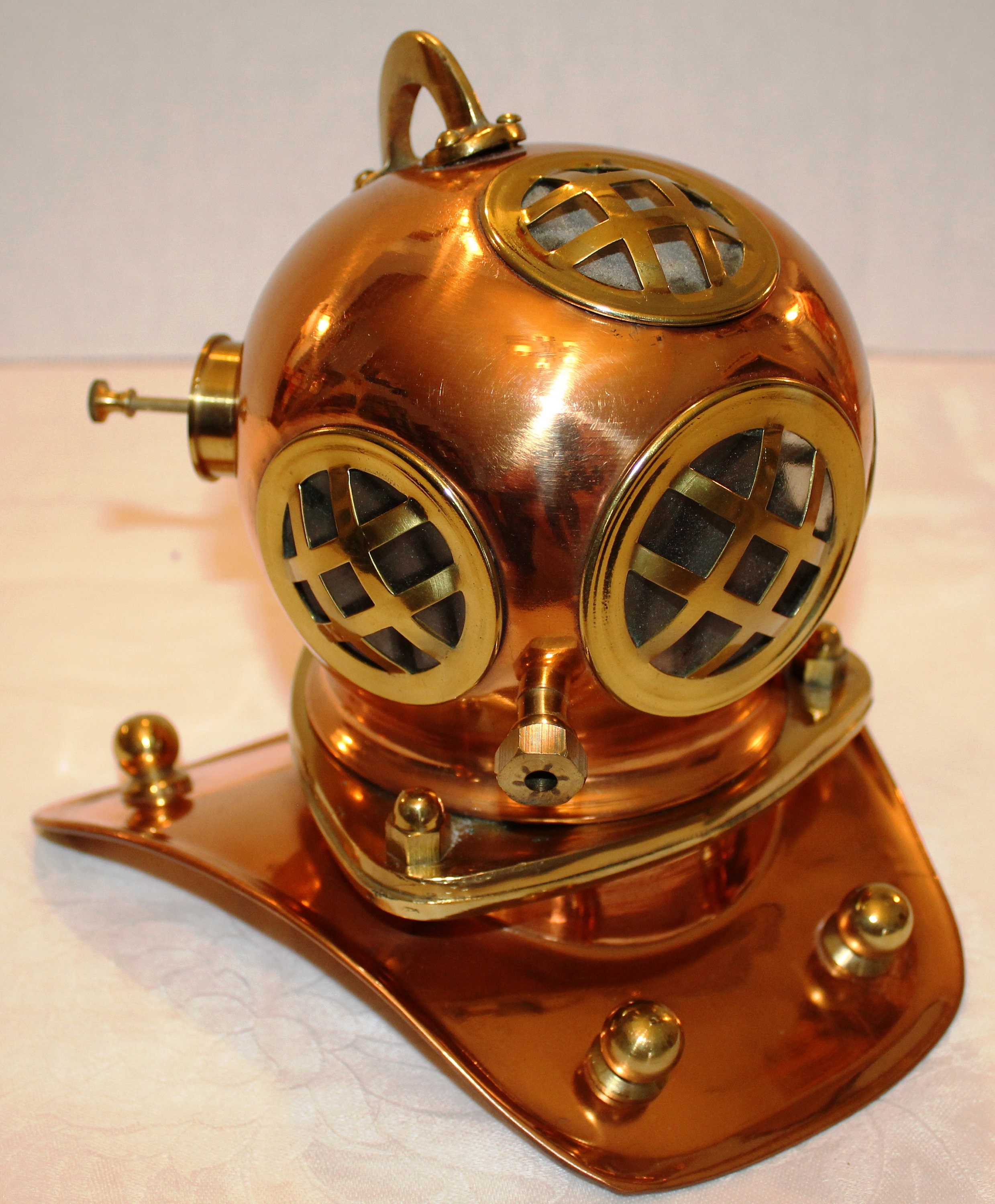Nautical Deep Sea Diving Replica Helmet in Brass and Copper Etsy UK