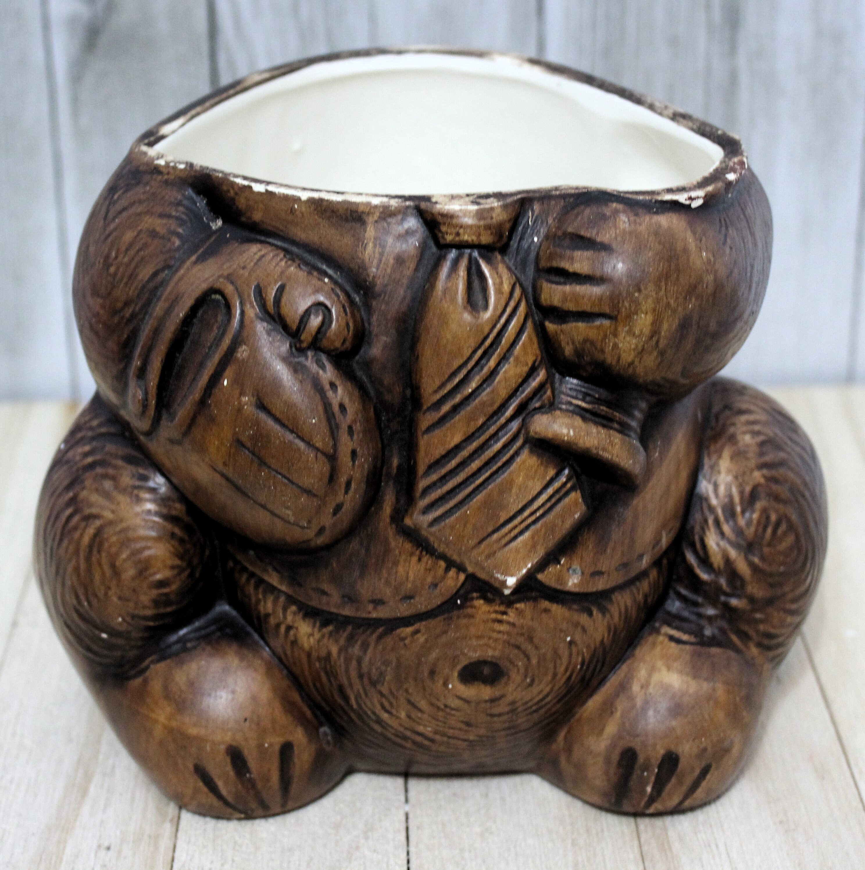 Vintage Twin Winton Baseball Bunny Cookie Jar - Brown Ceramic - Etsy