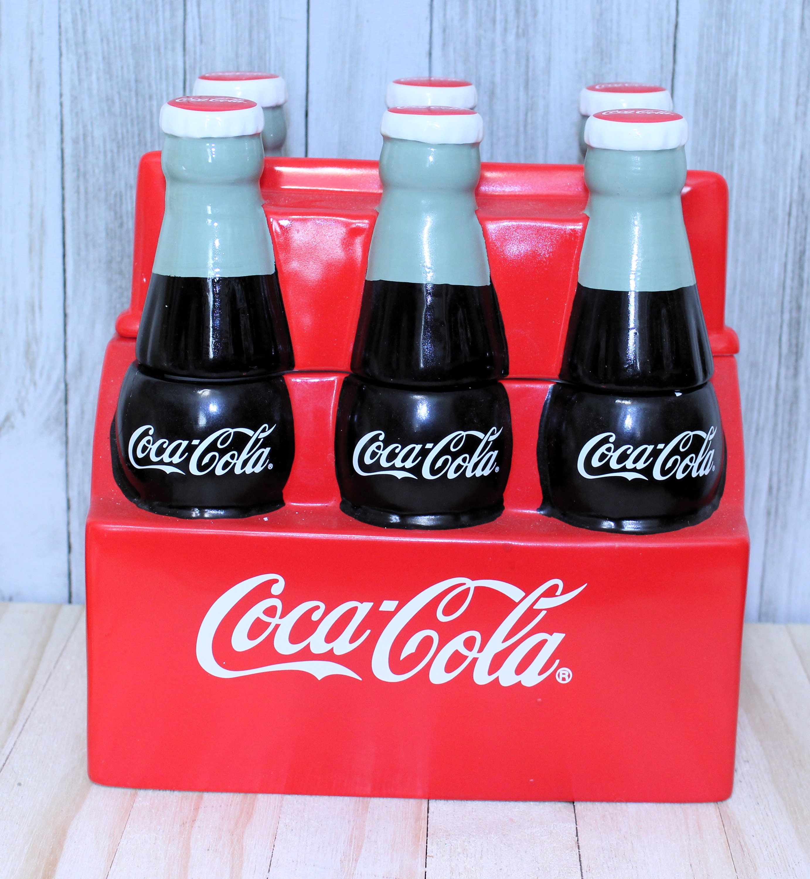 Six Pack of Coca-cola Bottles Cookie Jar - Etsy