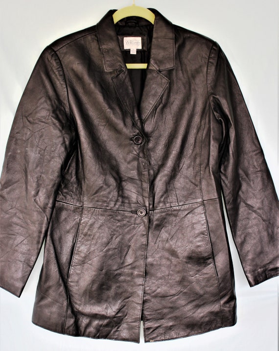 Willi Smith Woman's Collection Black Lamb's Leathe