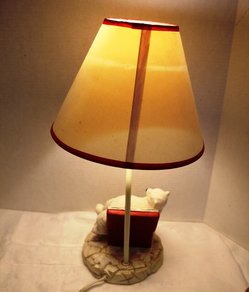 Vintage Coca Cola Lamp Polar Bear Lounging on Cooler Etsy