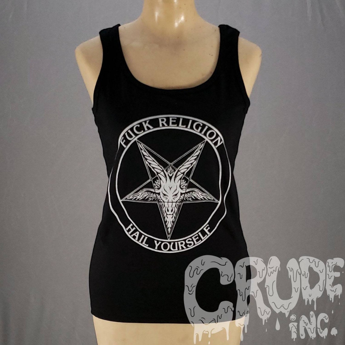 Fuck Religion Hail Yourself Tank Horror Tanktop Goth Etsy