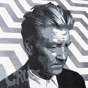 David Lynch Spray Paint and Stencil Artwork Print
