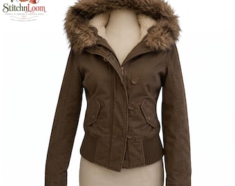 Veste à capuche en fausse fourrure style années 2000, manteau gothique punk pour femme, vêtement d'extérieur d'hiver streetwear Harajuku rétro années 2000