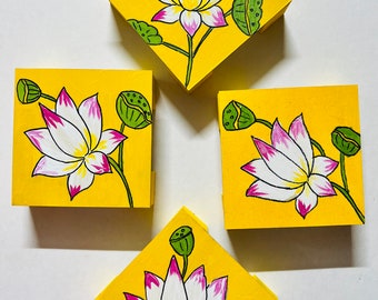 4- Indian Diya stand Wooden Pooja Chowki bajot peetha singhasan Temple manai USA