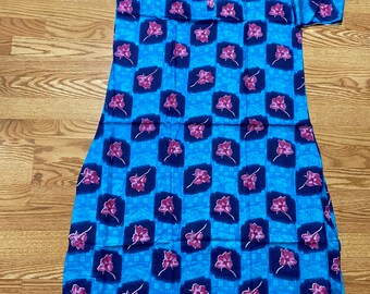 Algodón NIghtie Nightie Kaftan De cuerpo entero S / M / L / XL Modestia india desgaste azul