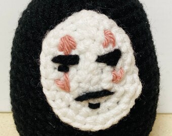 Kaonashi No-FACE Man Studio Ghibli Anime Crochet PLUSH figura juguete Amigurumi