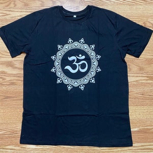 Aum OM Peace YOGA Zen Meditation yinyan Hindu Men Unisex T-shirt 2XL cotton USA