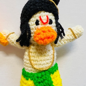Hanuman Hindu God Statue crochet handmade Figure Amigurumi-USA Seller