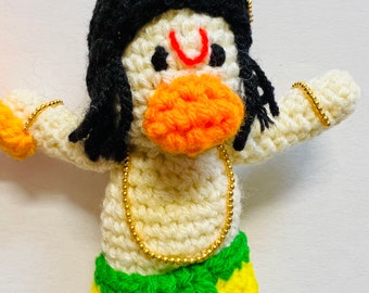 Hanuman Hindu God Statue crochet handmade Figure Amigurumi-USA Seller