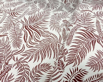 Ikea Hakvinge Tela cortada a medida Cortinas Cojines Mantel Rojo/Hoja BTY Algodón
