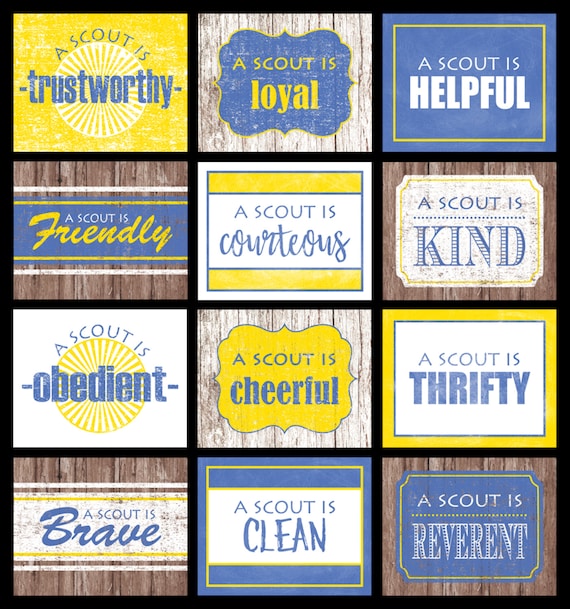 Printable Scout Legislation 8x10 Posters photograph relating to Scout Law Printable identify Printable Scout Regulation 8x10 Posters