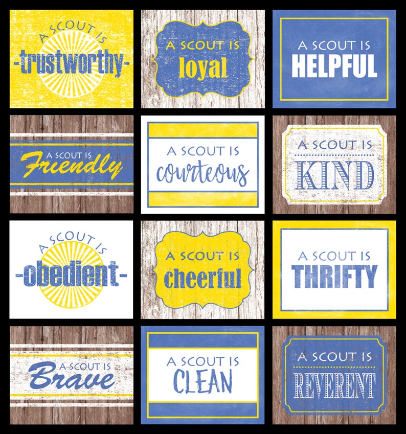 Printable Scout Oath and Law Package Etsy