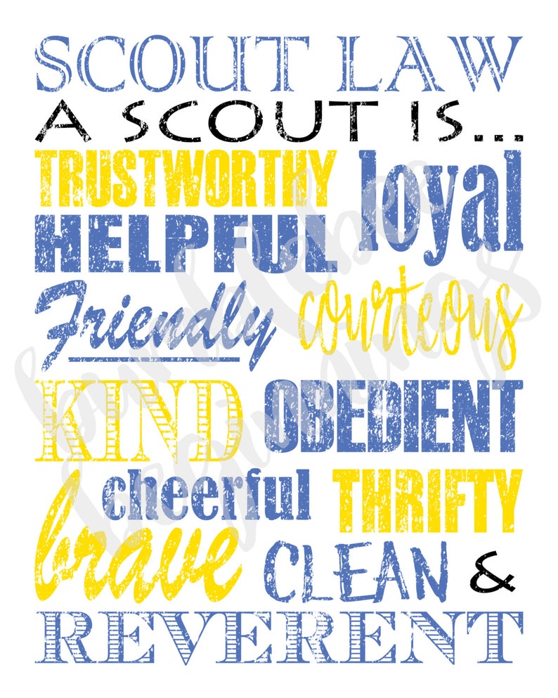 Printable Scout Law Printable Word Searches
