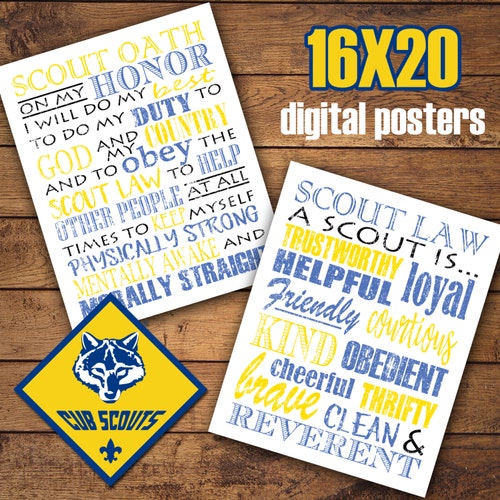 Printable Scout Oath And Law Package Etsy