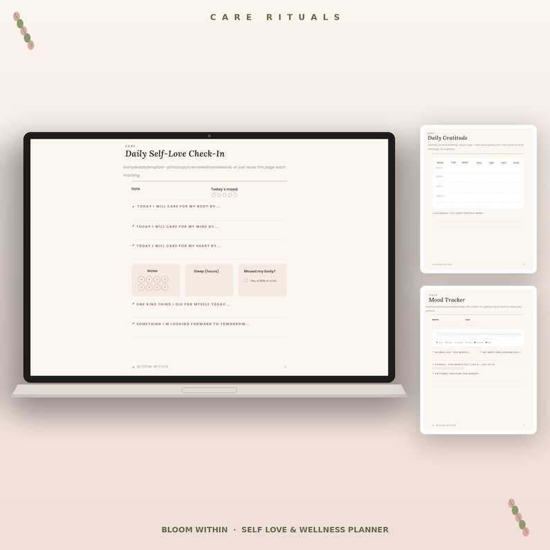 Self Love Planner | Wellness Journal | Self Care Workbook | Mental ...