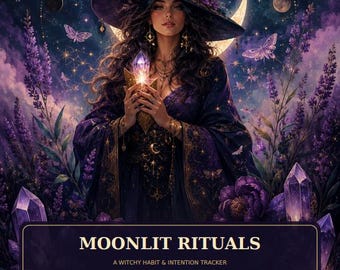 Moonlit Rituals Häxvanespårare, Måncykeldagbok (digital nedladdning)