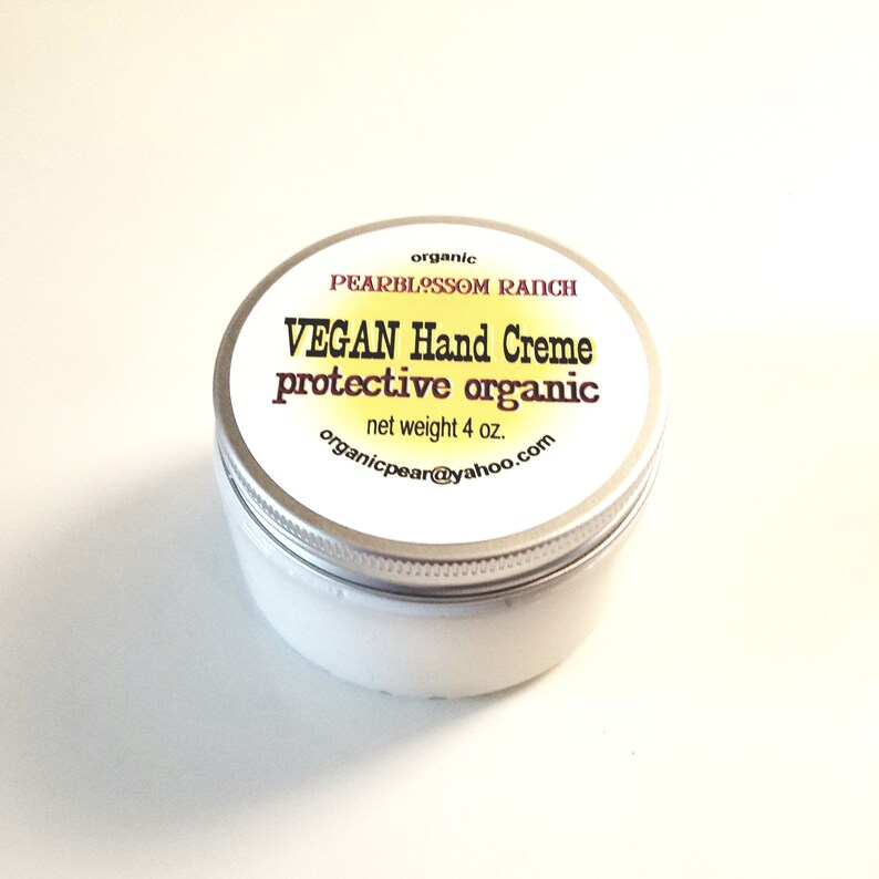 VEGAN Hand Creme Protective ORGANIC unscented moisturize Etsy