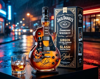 Guitar Whiskey Decanter, Rock N Roll Liquor Bottle, Tennessee Whiskey Carafe, Man Cave Bar Decor, Gift for Guitar & Music Lovers