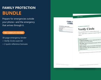 Family Emergency Binder + Scam Protection Kit (PDF Bundle)
