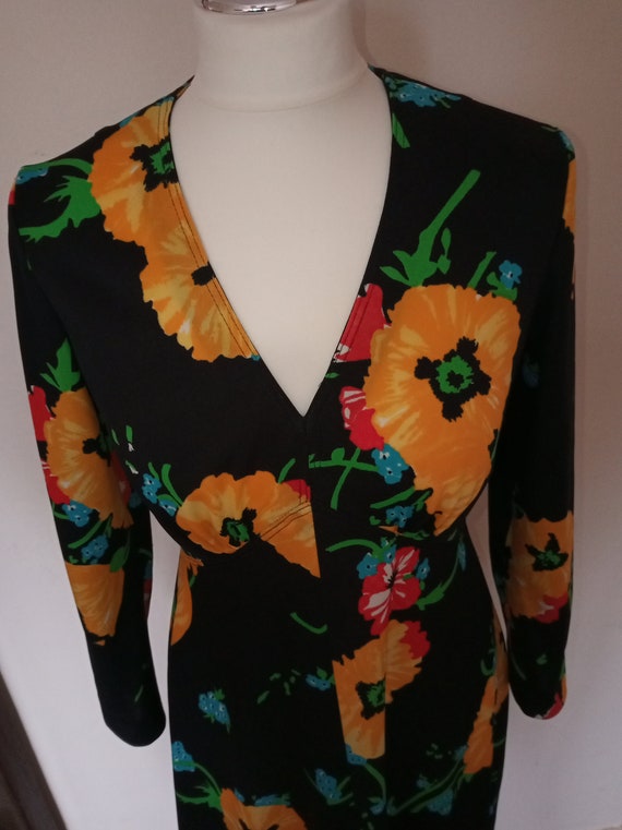 1970's Floral maxi dress