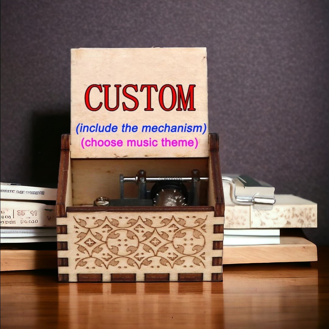 Custom Wooden Music Box, Personalized Custom Wooden Handmade Music Box