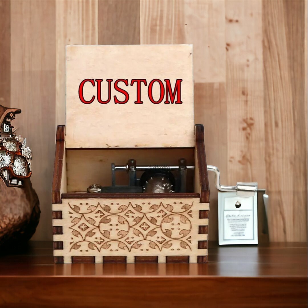 Custom Wooden Music Box, Personalized Custom Wooden Handmade Music Box