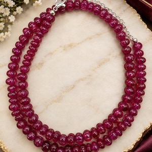 Natural Ruby Pumpkin Beads Ruby Pumpkin Shape Beads Jewelry Making Ruby Beads Wholesale Ruby Beads Top Quality 16 inch Strand