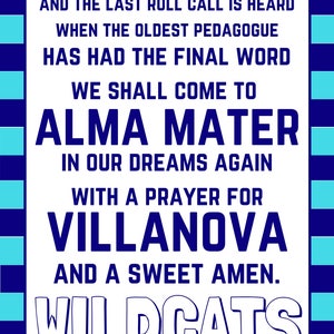 Villanova University (Partial) Alma Mater