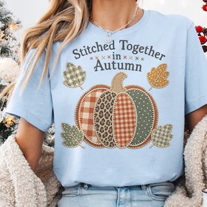 Calabaza otoñal cosida a mano, aplique de patchwork (descarga digital)