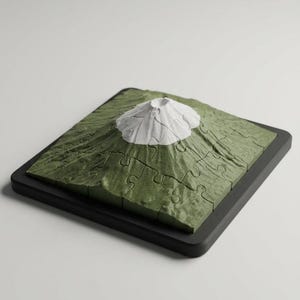 Mount Fuji 3D Topographic Model | Precision Elevation Data Sculpture