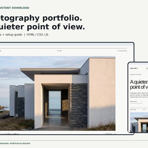 Webbmall för fotografiportfölj, redaktionell HTML-design med lokal innehållsredigerare, FORME
