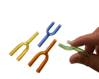 Paille double en verre réutilisable de 8,25 cm (3,25 pouces) - Portable, pour verres à shot