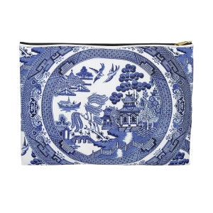 Blue Willow China Design for a Cute Little Accessory, Makeup, Pencil, or Anything Pouch