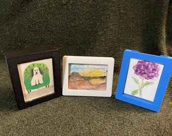 Art Card Storage Frame - For displaying and storing ACEO TCG cards- 2 sizes, Multiple Colors-Works with Portrait and Landscape Images