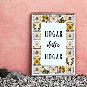 Hogar Dulce Hogar Home Sweet Home Sign in Spanish Printable Digital Art
