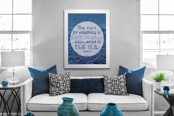 The Cure for Anything Quote Isak Dinesen Sea Photograph | Etsy