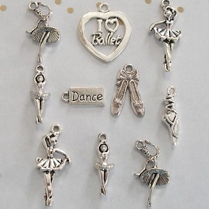 Cute 10 piece Ballet/Dance Charm Collection