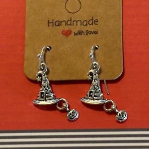 Cute Halloween Witch Hat Earrings