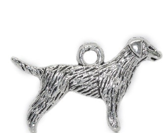 5 Pieces Antique Silver Labrador Retriever Dog Charms