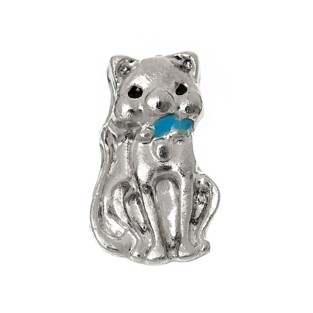 Aqua Blue Daisy with Crystal Floating Charm Plus Amazing Deals on