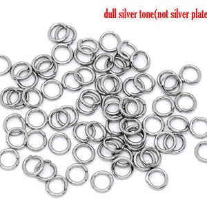 100 Stainless Steel Open Jump Rings 5mm Dia, 20 gauge