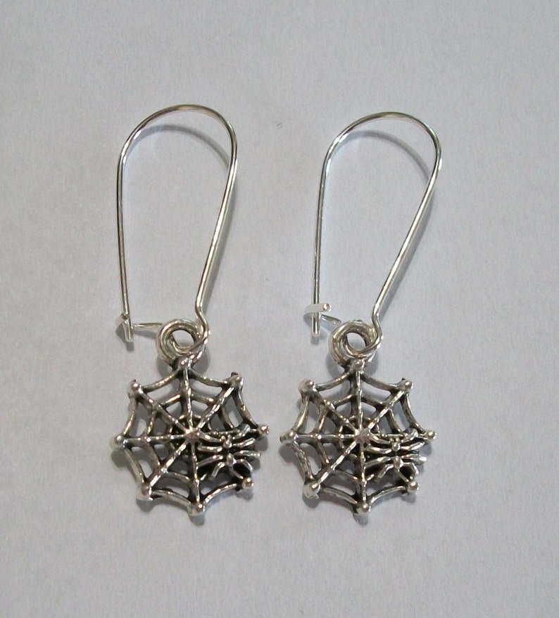 Cute Halloween Spiderweb Earrings image 1