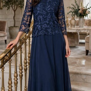 formal two piece dresses australia Blue Wedding Dress 2 piece gown design