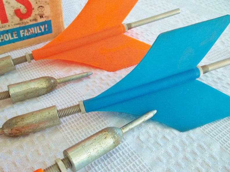 Vintage Hasbro Javelin Darts outdoor game metal darts 1968 Etsy