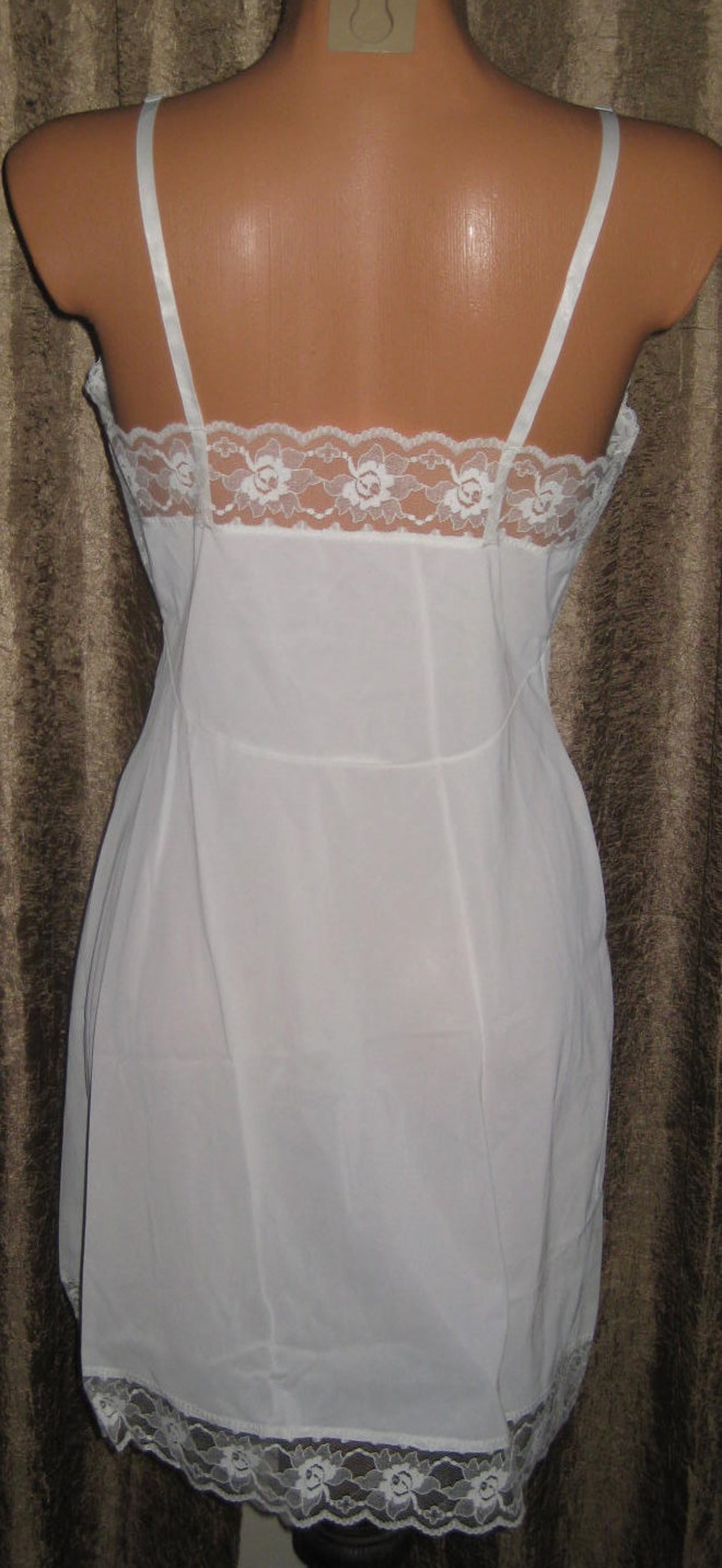 Vintage Seamprufe Lace White Sheer 100% Nylon Full Slip Nylon | Etsy