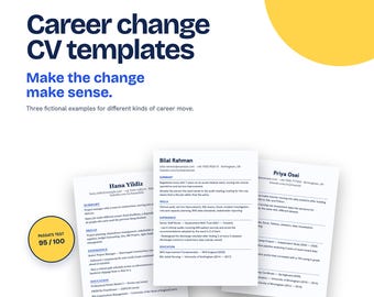 Career Change CV Templates | 3 Filled Examples | Word & Google Docs