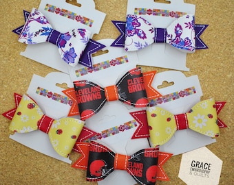 4" Vinyl Hair Bow, Girl's Barrettes